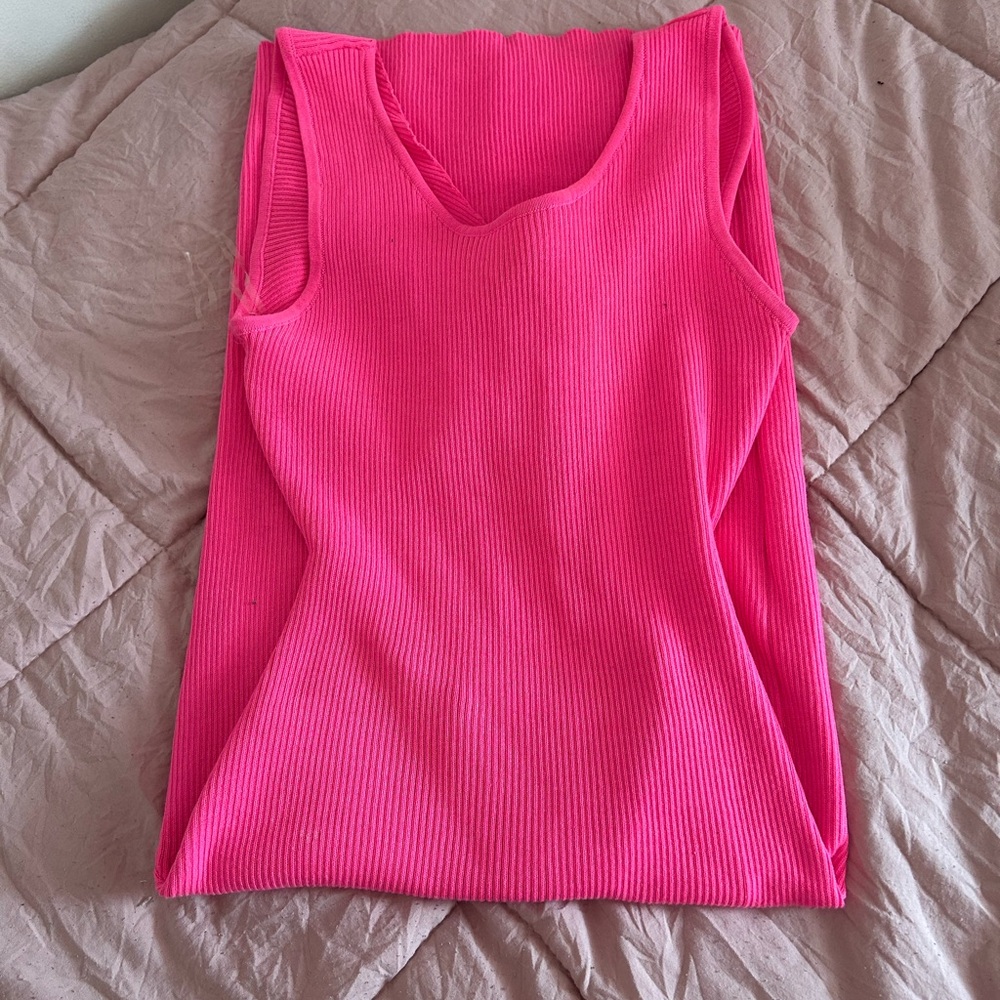 Bright Neon Pink Sweater Dress